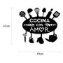 Wallity Cocina Con Amor Escultura de pared